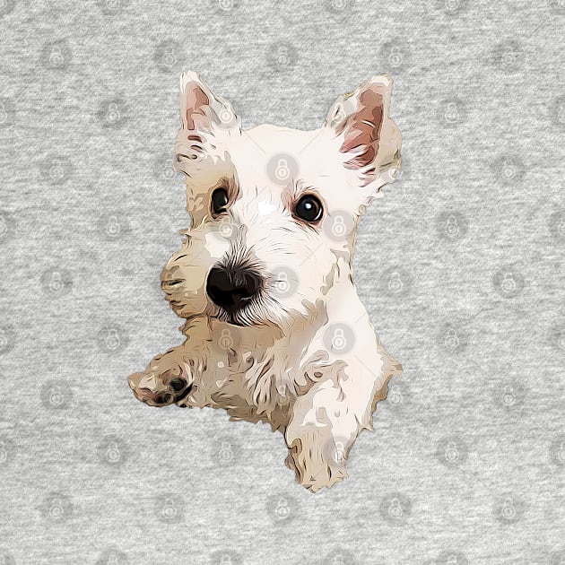 West Highland Terrier Puppy Dog by ElegantCat